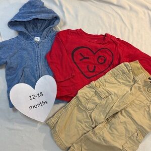 GAP - 3  piece toddler outfit/set. Size 12-18 months
